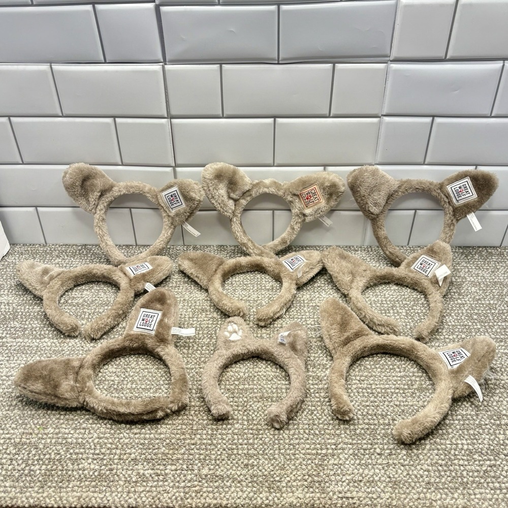 Great Wolf Lodge Ear Headbands Party Set Of 9 EUC Pool Party Fun Decorations